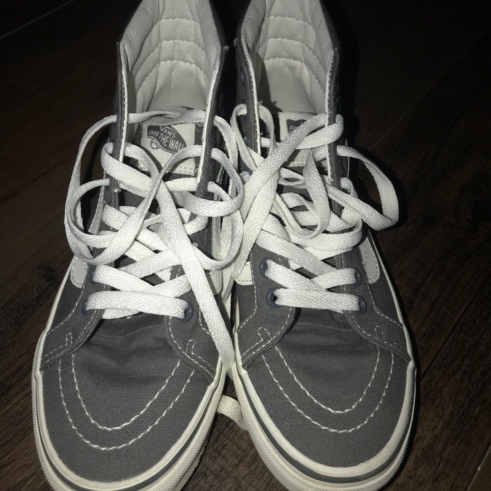 Grey high top vans